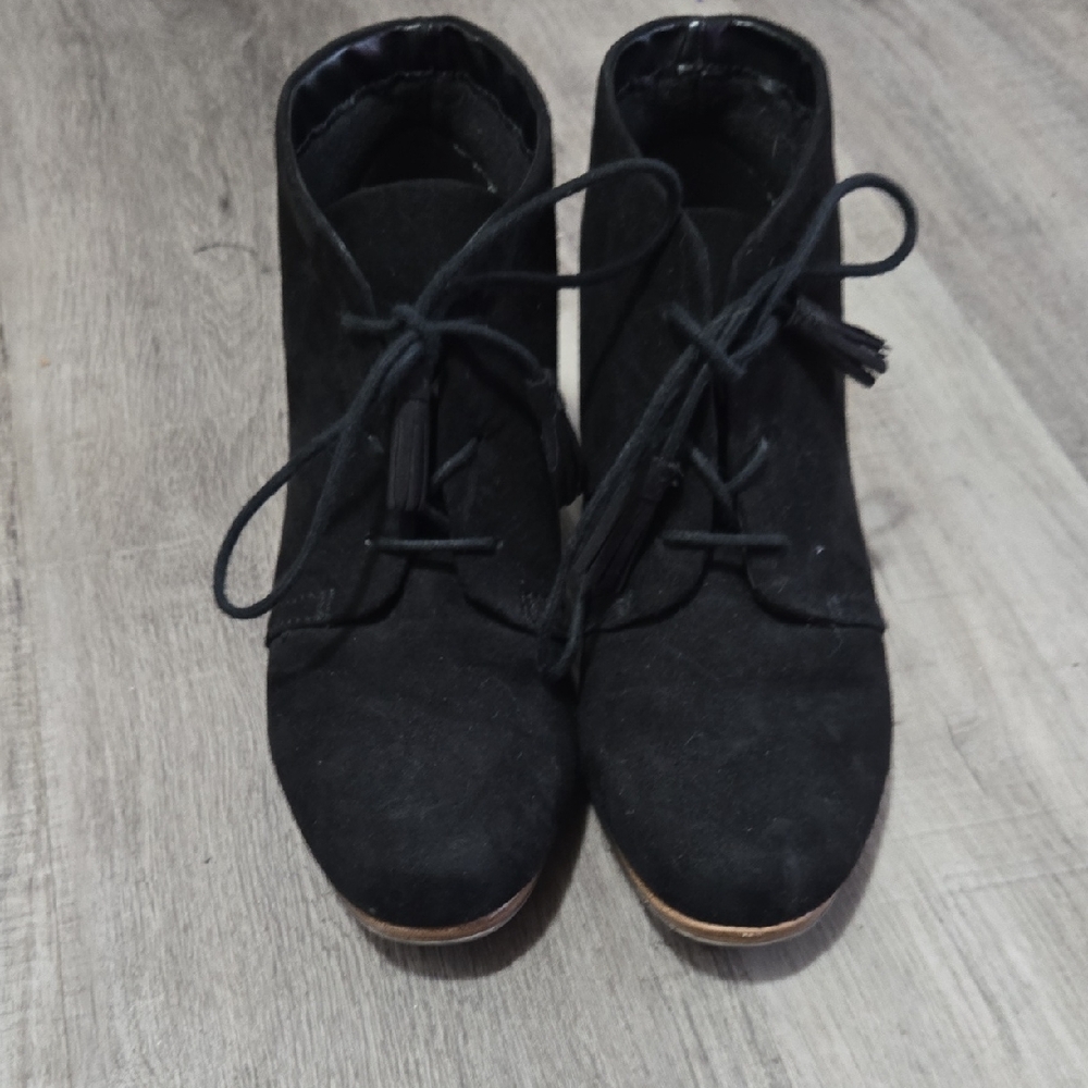 Black Women's Wedge Ankle Boots